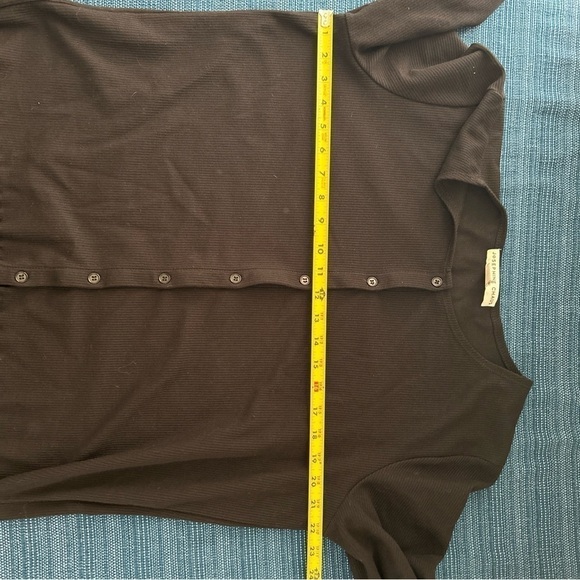 Josephine Chaus Lightweight Black XL Button Down Sweater - Picture 4 of 5